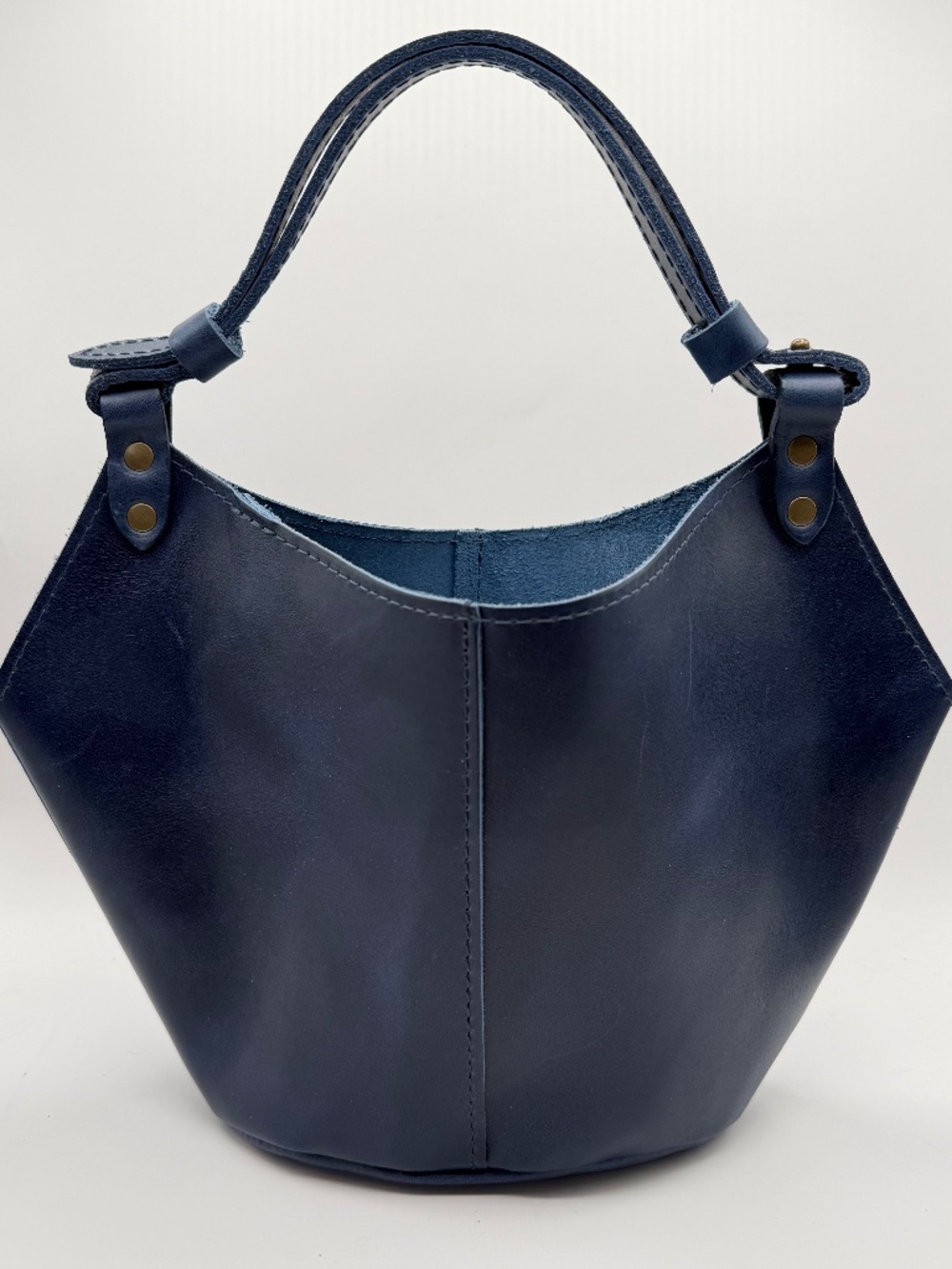 NWOT Portland Leather Goods PLG Small Kangaroo Shoulder Bag in Cowboy Blue - Picture 5 of 13